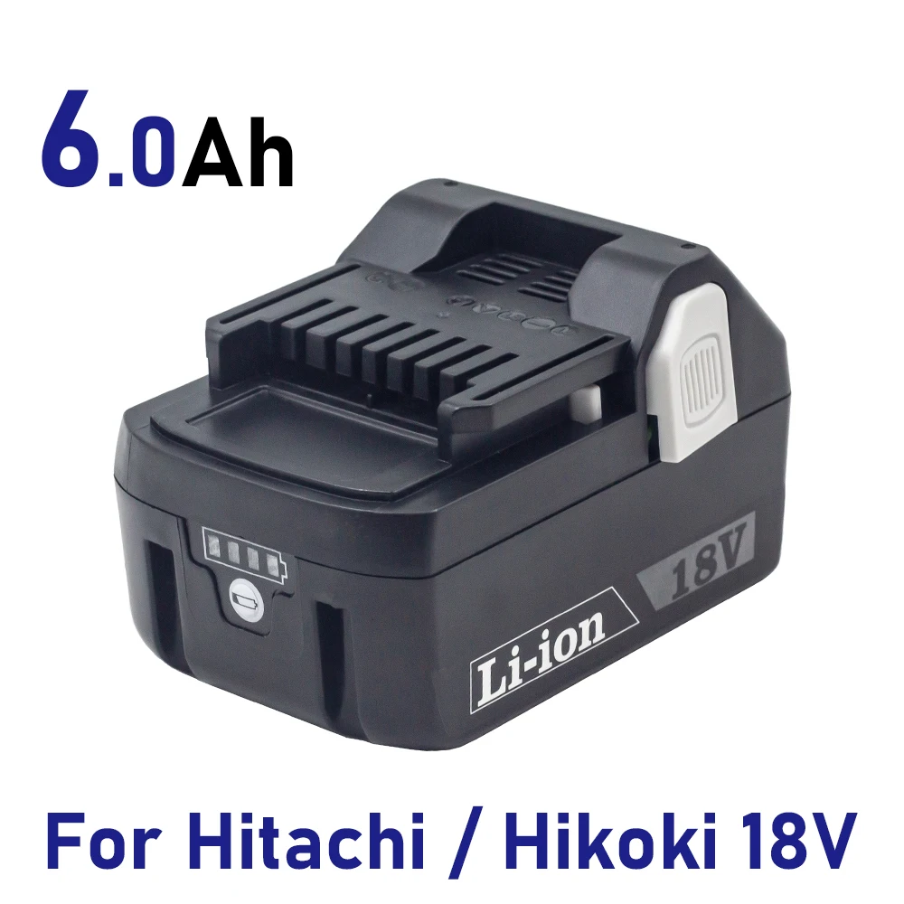 For Hitachi/Hikoki Tool Battery 6.0Ah 18V Lithium Replacement Battery for Hitachi Power Tools BSL1830 BSL1840 DSL18DSAL BSL1815X