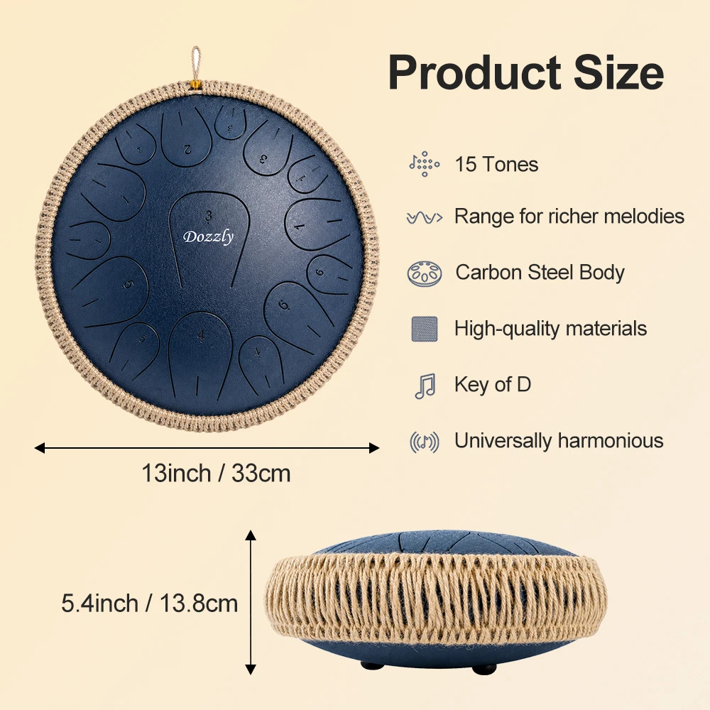 Steel Tongue Drum 13 Inch 15 N - огляд і ціна Tongue Drum Steel