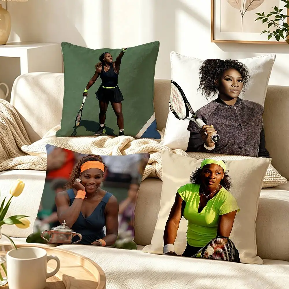 Tennis Player S-Serena Williams  Pillow Case Pattern Printed Pillowcase For Living Room Sofa Cushion Cover