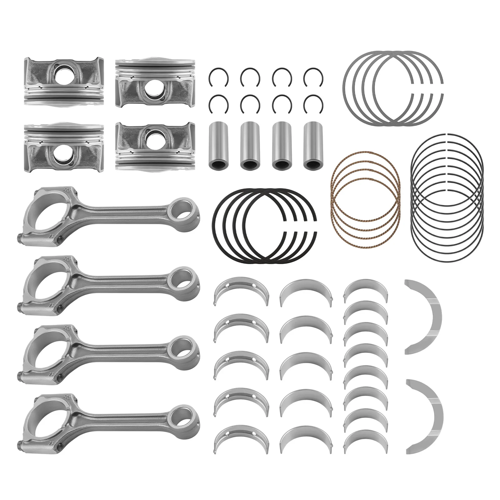 

Piston & Rings & Connecting Rod Kit For 230412E210 Hyundai Tucson Kia 2.0L