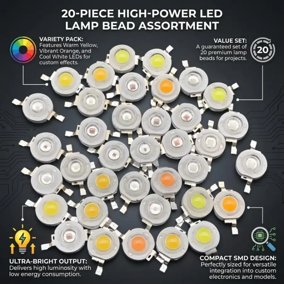 20Pcs/Lot High Power SMD LED Chip Multi Colour LED Lamp Beads DC2.1-3.6V 110-120LM Diode for DIY Home Lighting Replacement Parts