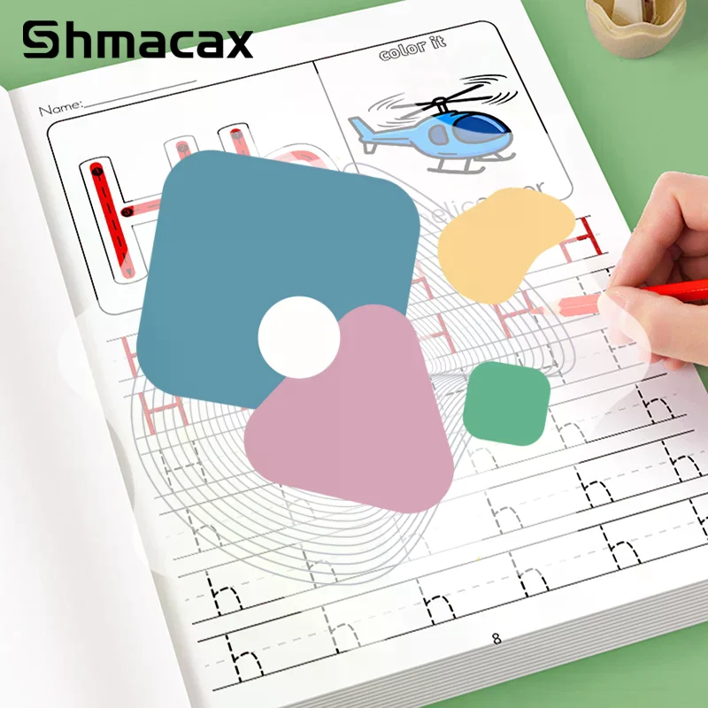 Libros de práctica del alfabeto para niños Libros de práctica de escritura A-Z, aprendizaje de escritura, actividades de páginas de dibujo Libro de ilustración