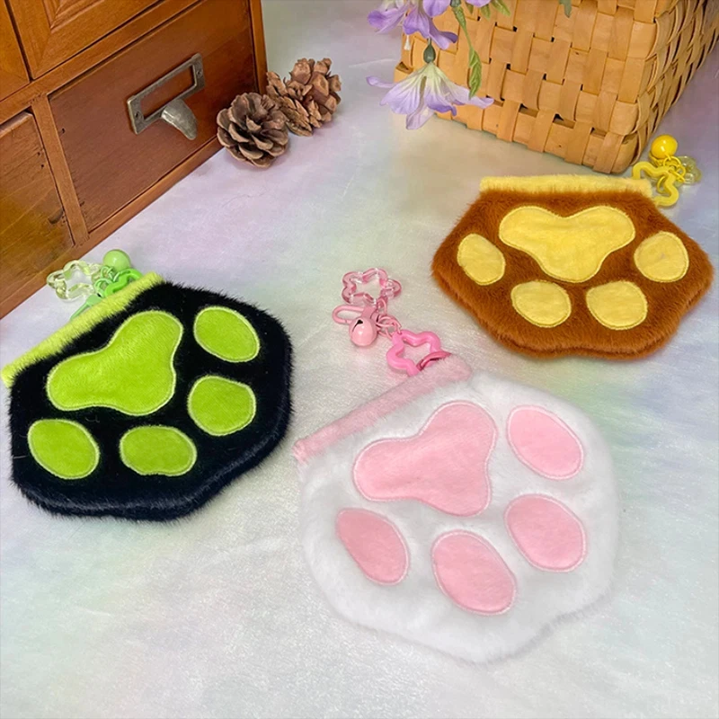 

Animal Claw Coin Pocket Realistic Faux Fur Claw Wallet Paw Print Mini Wallet Soft Paw Coin Purse For Everyday Carry Pocket