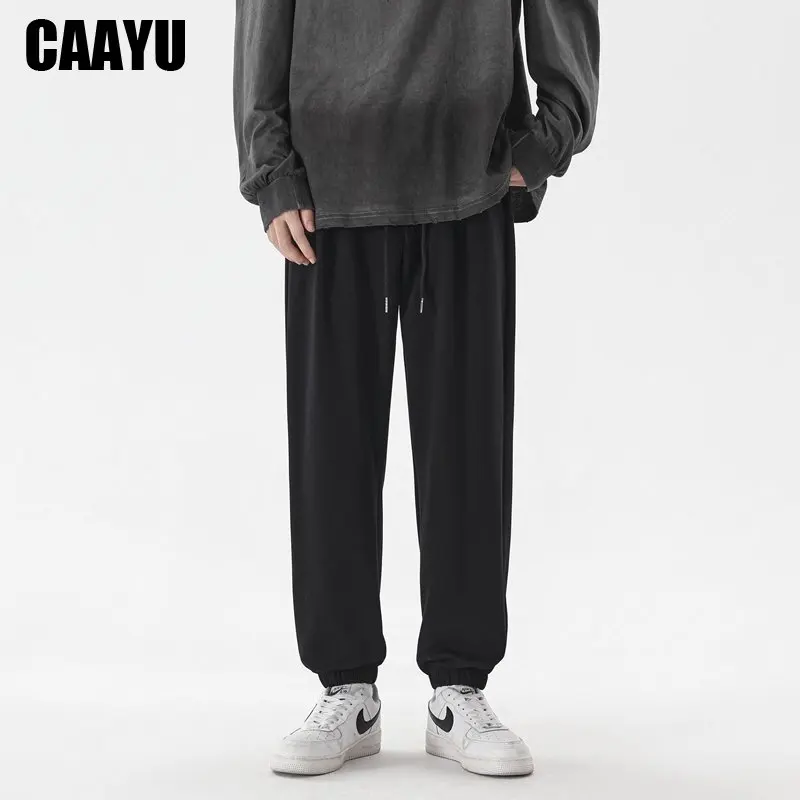 CAAYU Sweatpants Mens Pants Male Korean Man Loose Harajuku Black Casual Pants Streetwear Sport Trousers  Joggers Oversize Sports