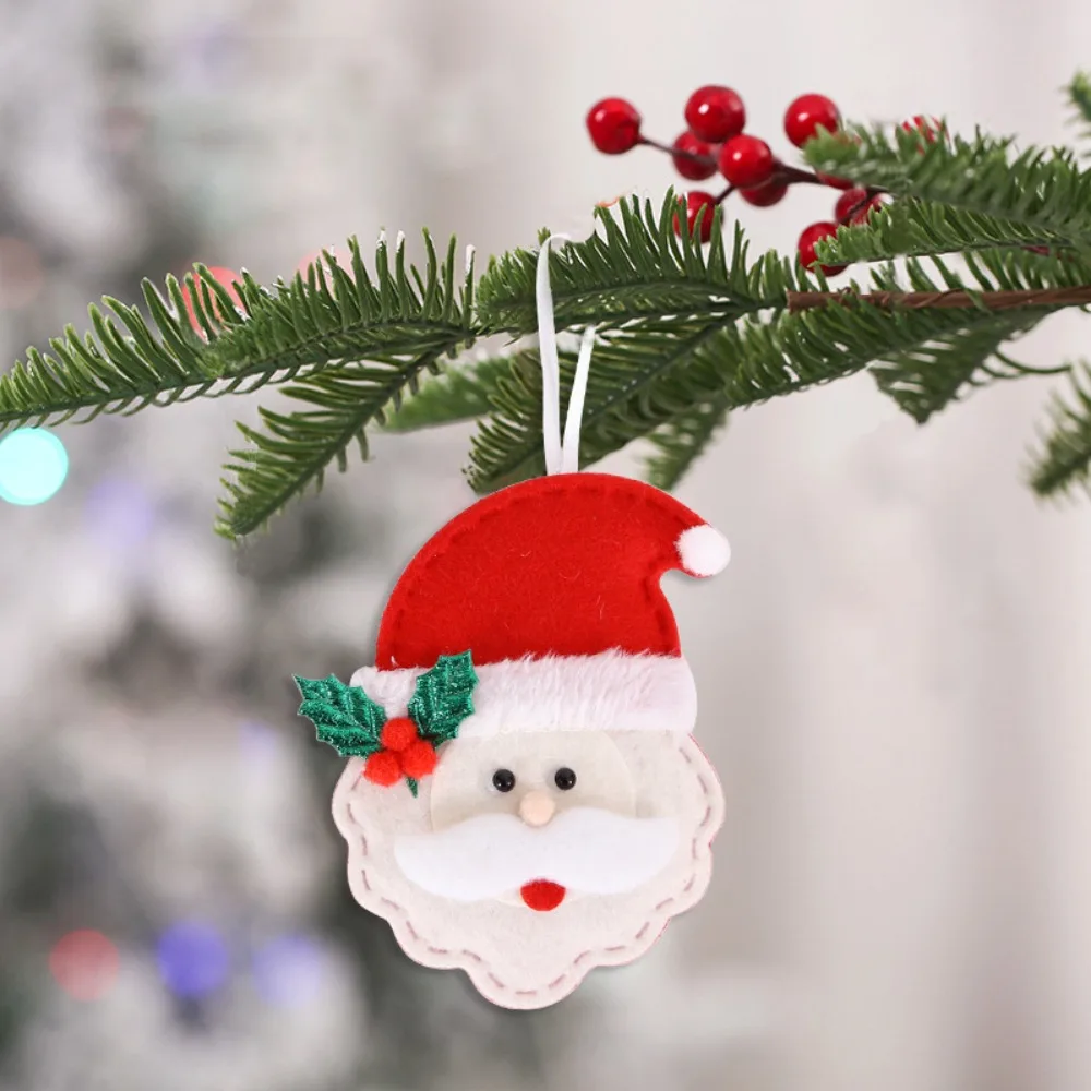 Non-woven Fabric Snowman Christmas Pendant Gloves Bell Christmas Ornament Santa Claus Snowman Christmas Tree Decoration