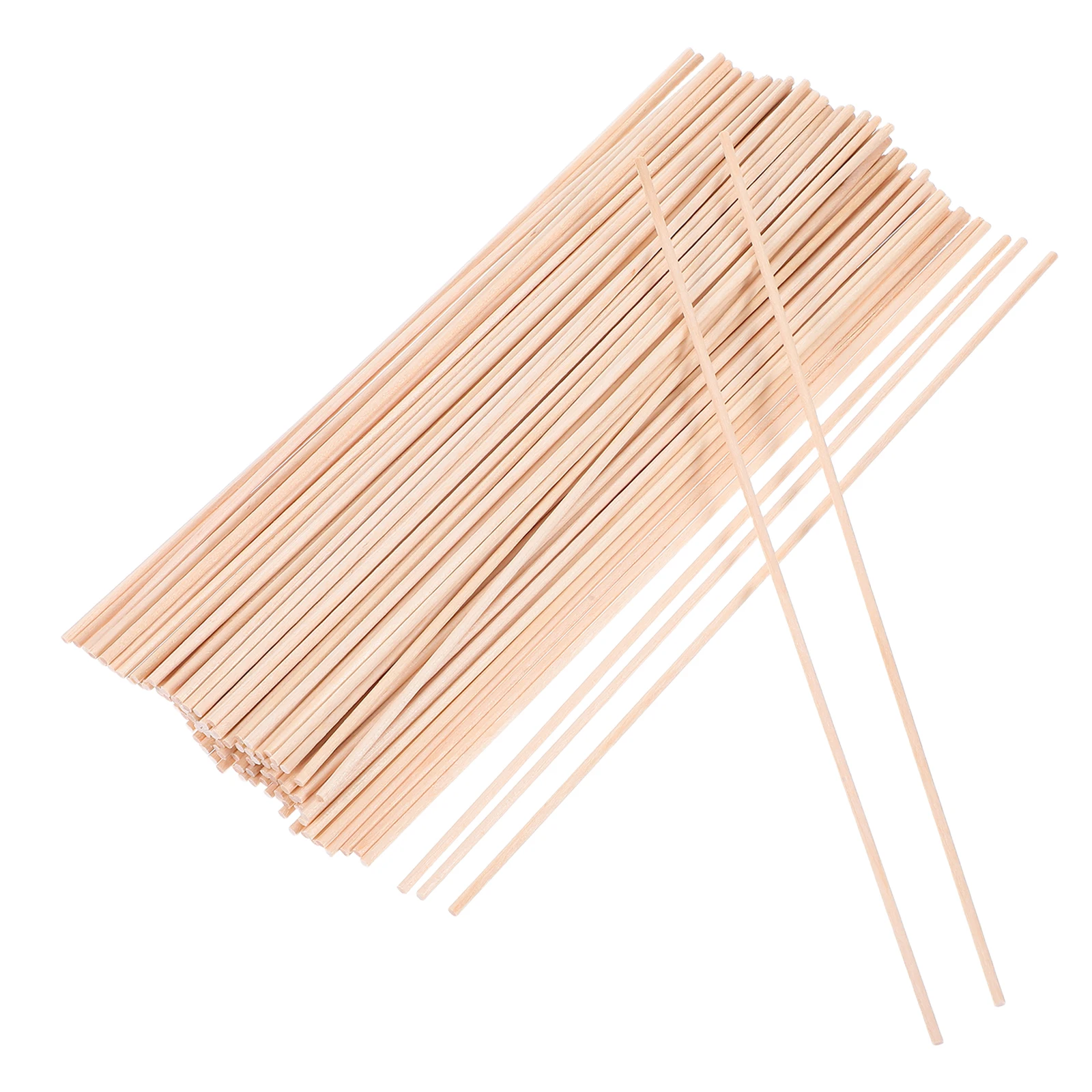 

100Pcs Children DIY Craft Supplies Natural Wood Dowel Rods 200x2x2mm Educational Art Making Kit for Kids Fun Creative Projects