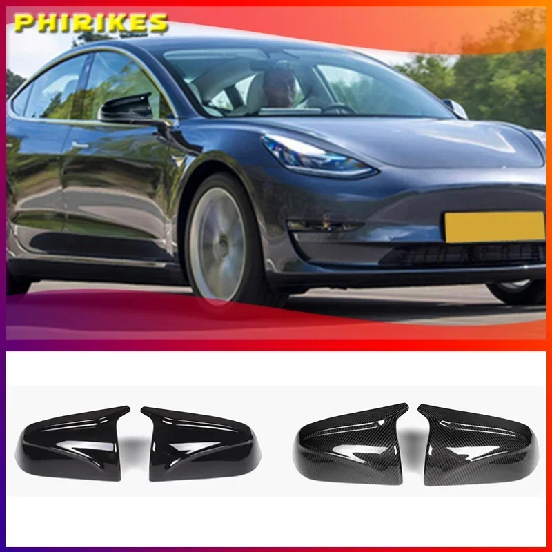 

Carbon Fiber Exterior Shell Protection Coversr for Tesla Model 3 S X Accessories Rearview Mirror Case Side for Model3