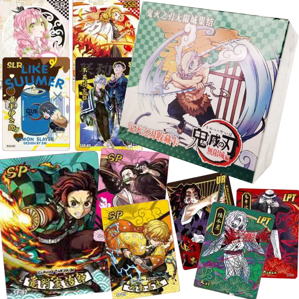 

Demon Slayer Anime Collection Cards Fun and Creative Design Fresh Vitality Theme Character Cute Exclusive Cards Fans Toys Gifts