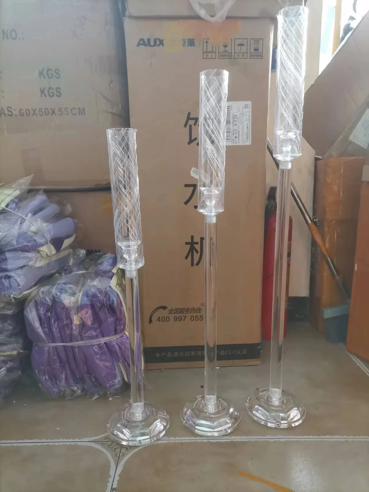 10set=30pcs acrylic candlestick table craft wedding center pillar road lead party candlestick home decoration