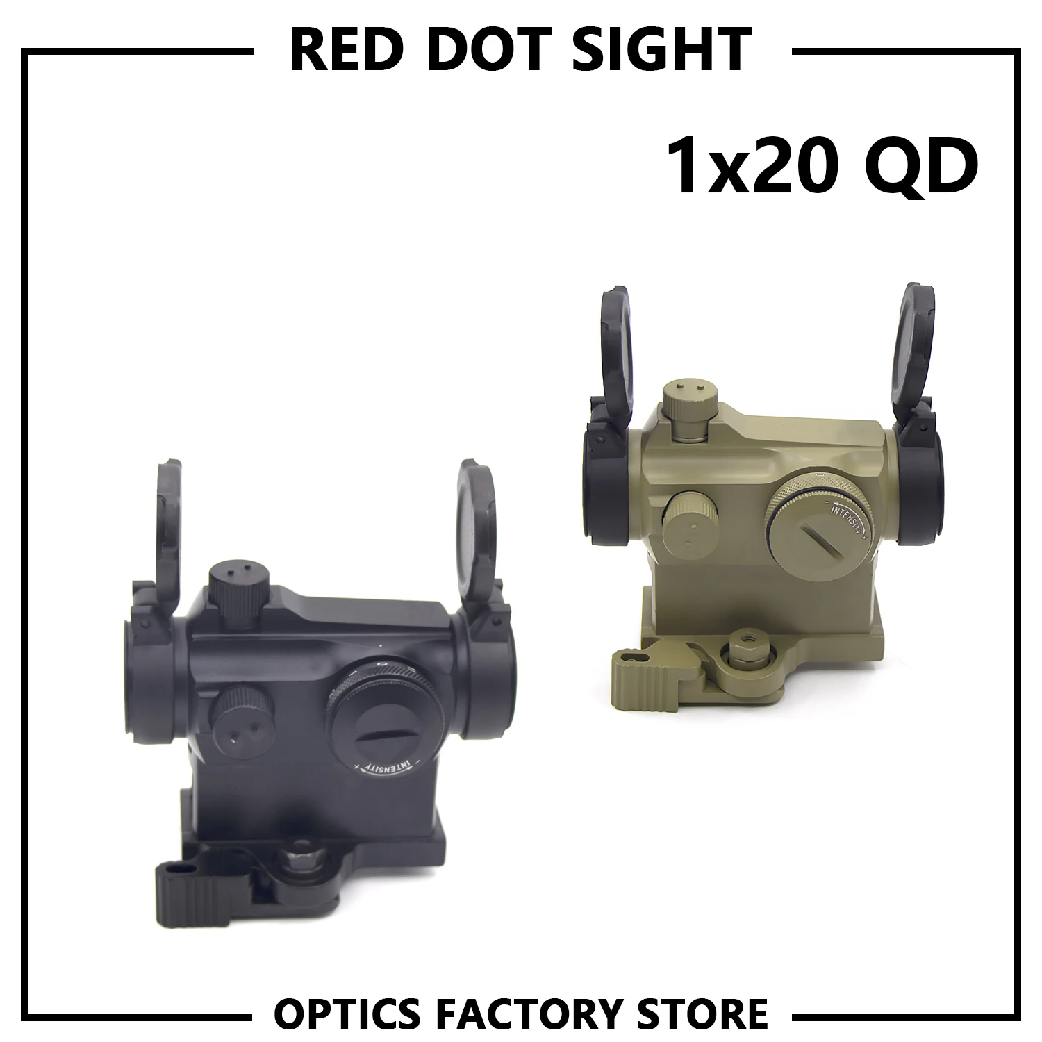 Hunting QD 1X20 Reflex Red Dot Scope Sight with Mount Quick Detach Holographic Collimator Dot Scopes