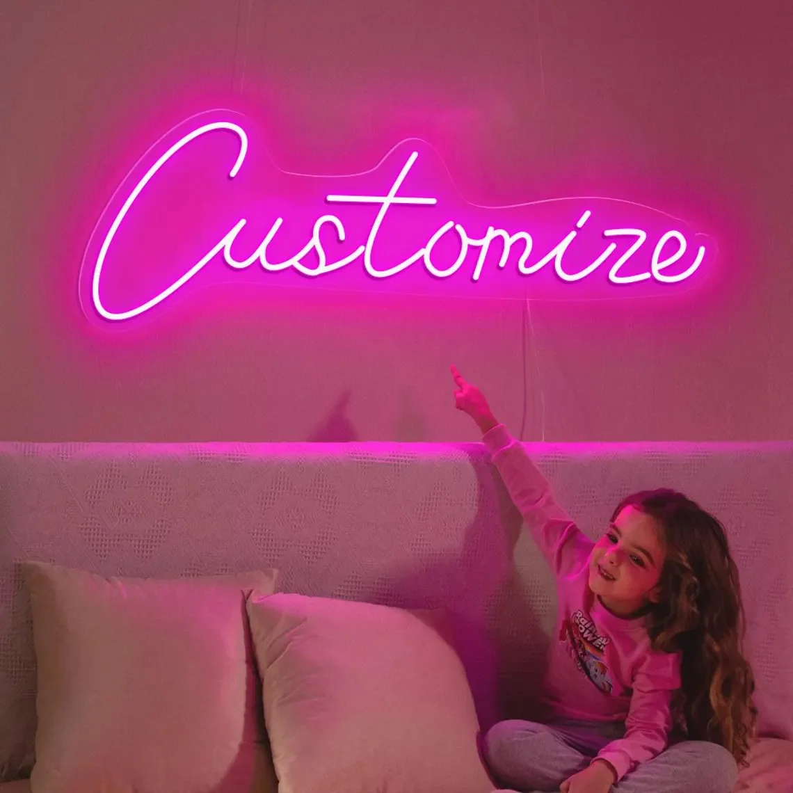 

Custom Neon Sign Personalized Led Neon Light for Game Room Wall Art Decor Home Party Bar Company Name Business Logo Design Big