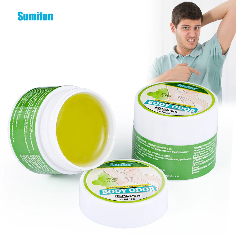 1/2/4Pcs Sumifun Body Odor Removal Cream Destroy Bromhidrosis Armpit Sweat Smells Deodorant Ointment Fresh Air Health Plaster