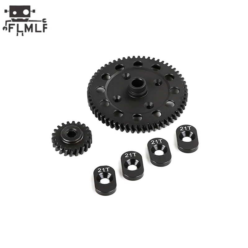 Rc Car Metal Medium-difference High-speed Helical Gear 58T/21T Kit Fit 1/5 Losi 5ive-t Rofun Rovan LT King Motor X2 Truck Parts