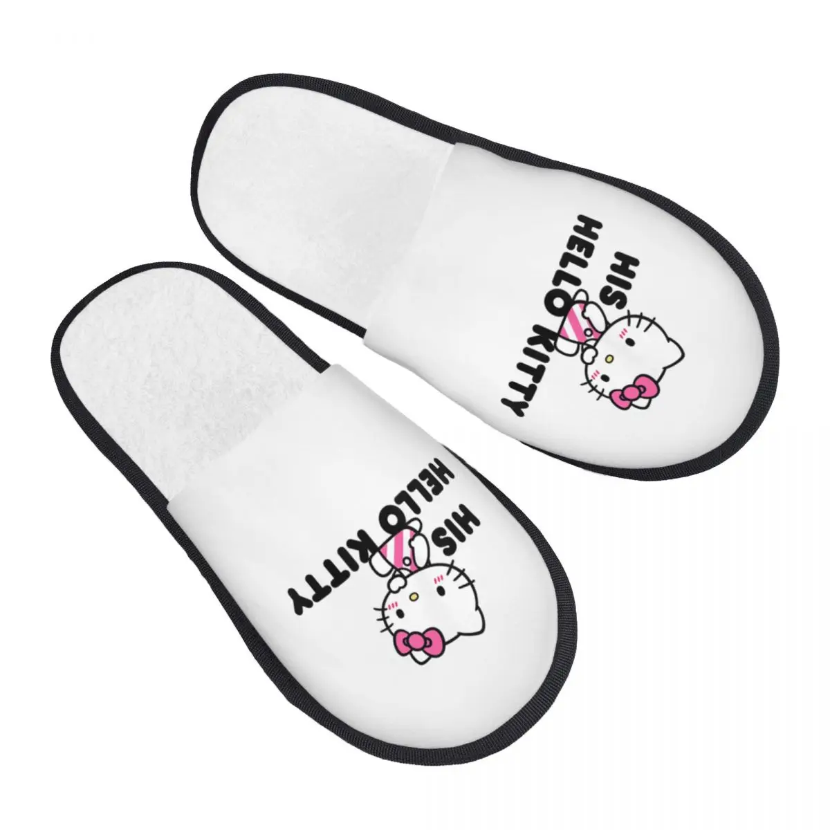 

Пушистые тапочки для пар «Hello Kitty And Dear Daniel», нескользящие уютные шлепанцы из пены с эффектом памяти для спальни