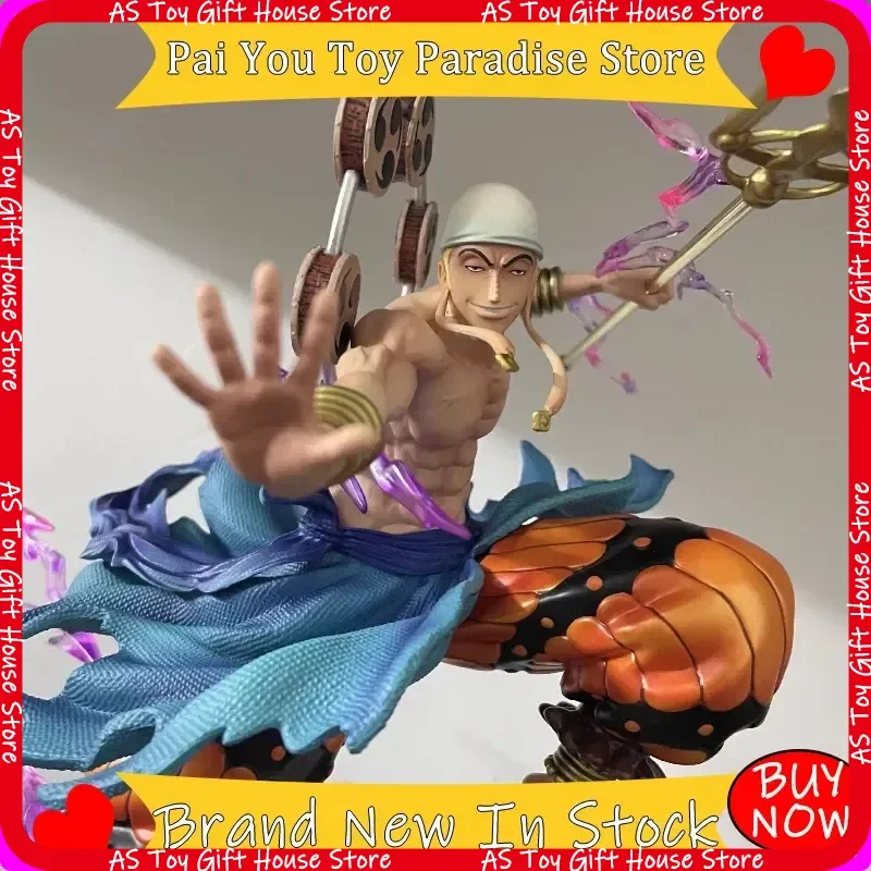 hot-one-piece-enel-thunder-god-gk-figure-28cm-pvc-spray-paint-exquisite-statue-anime-model-desktop-decoration-collectible-gift