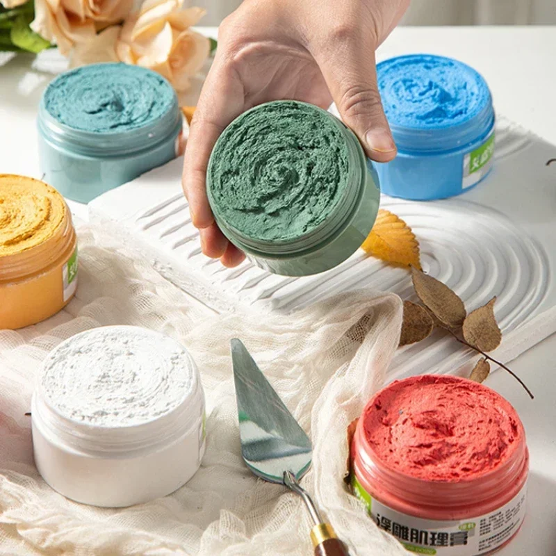 200g/450g Sculpture Paste Relief Painting Materials Scraper Painting Texture 3D Painting Diy Clay Decoration Art Supplies