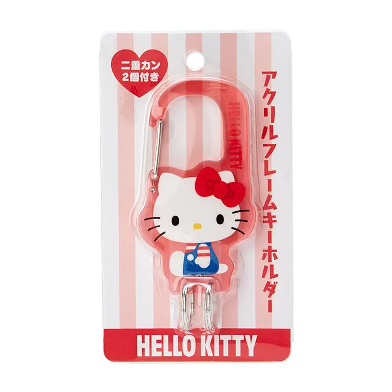 Sanrio Character Acrylic Snap Keychain Cartoon Kuromi Mymelody Cinnamoroll Hellikittys Kawaii Anime Plush Figures Model Girl Toy