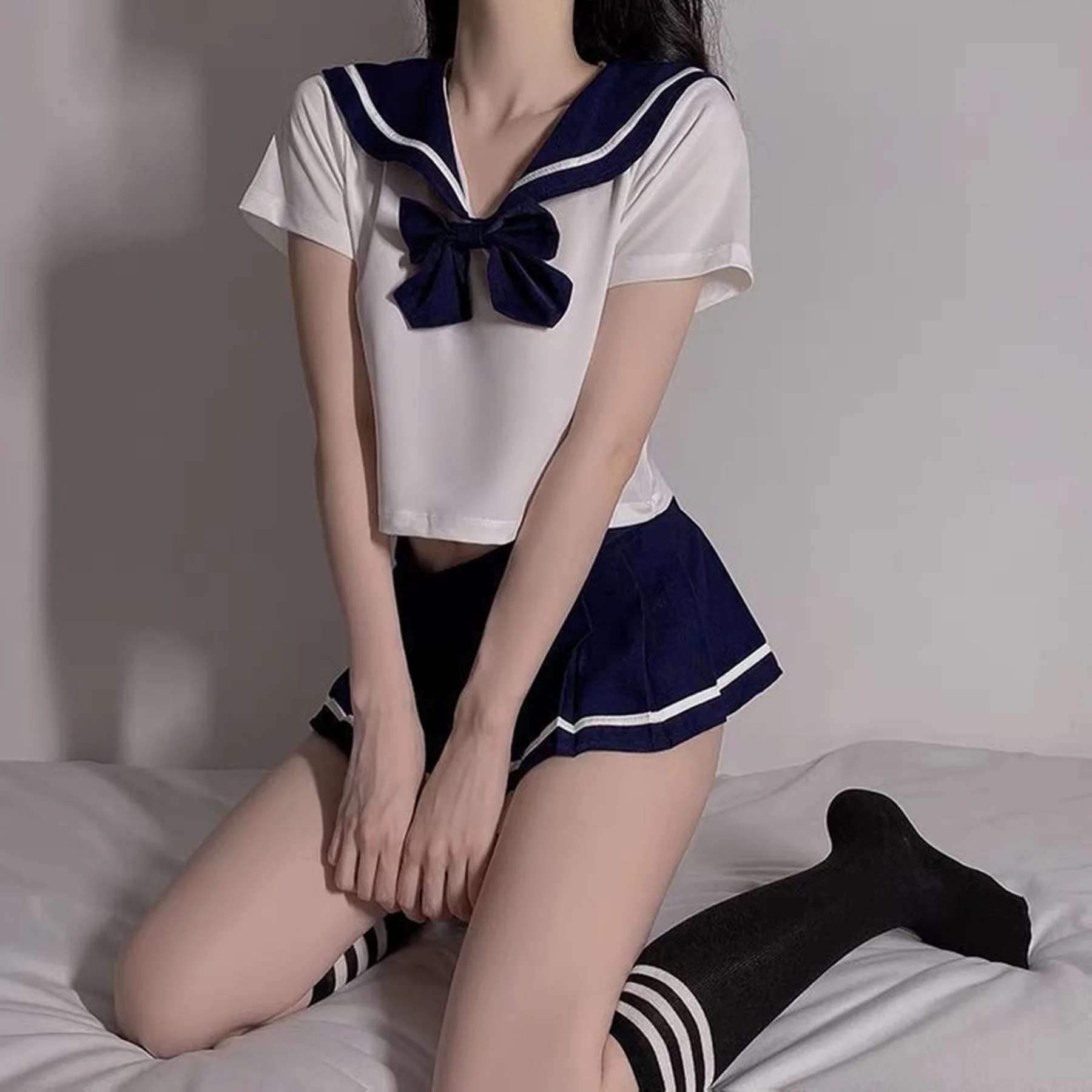 Temptation Uniform Role Playing Costume Womens Wear Sexy JK Sailor Suit Fun Underwear Cute Girls Clothing Nightclub Garment