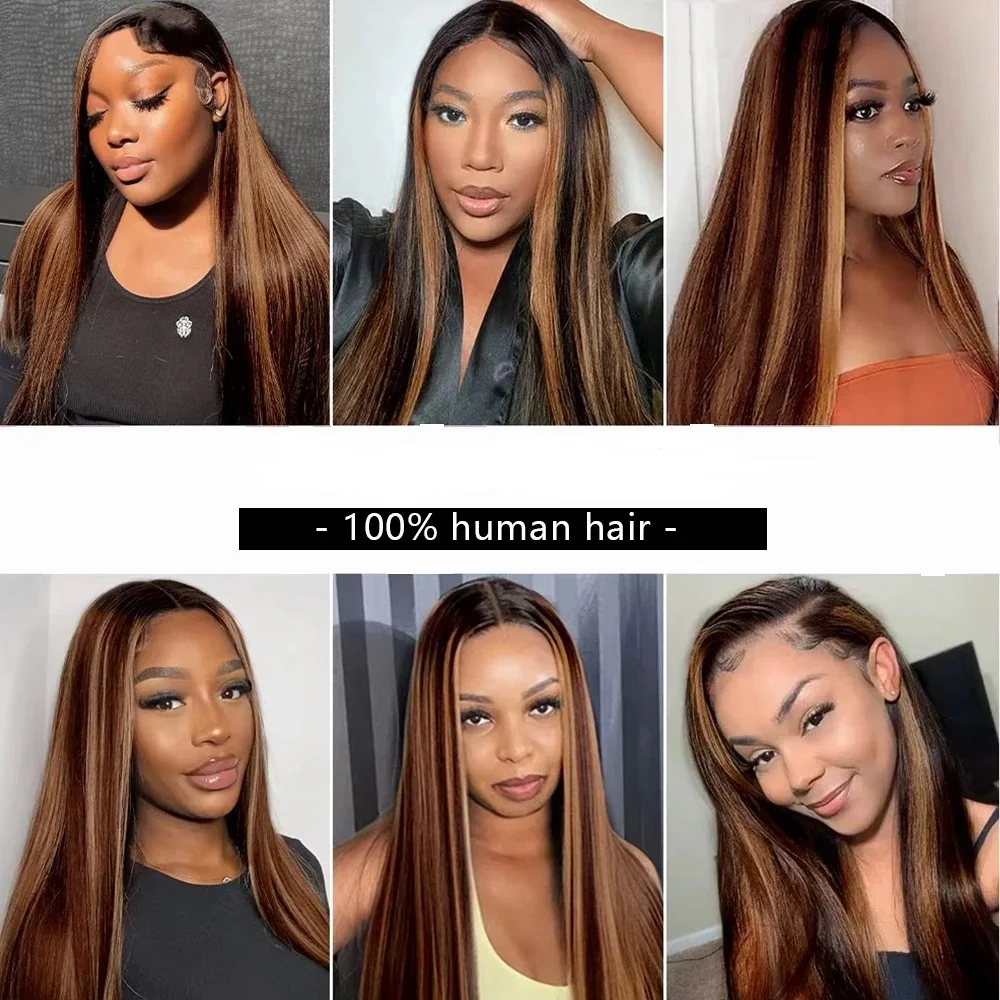 FB/30 تسليط الضوء على شعر طبيعي مفرود ملون الباروكات للنساء قبل قطعها قبل ابيض 200 الكثافة 13x4 13x6 HD الدانتيل الباروكات الأمامية #6