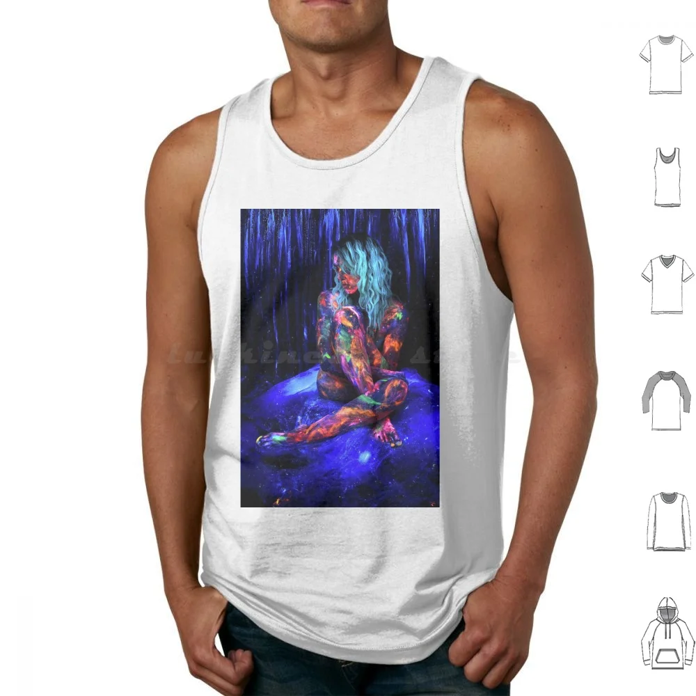 Nebula Girl Tank Tops Print Cotton Art Sapphic Art Sapphic Love Love Pride Vintage Art 50s Love 40s Girls Love Girls In