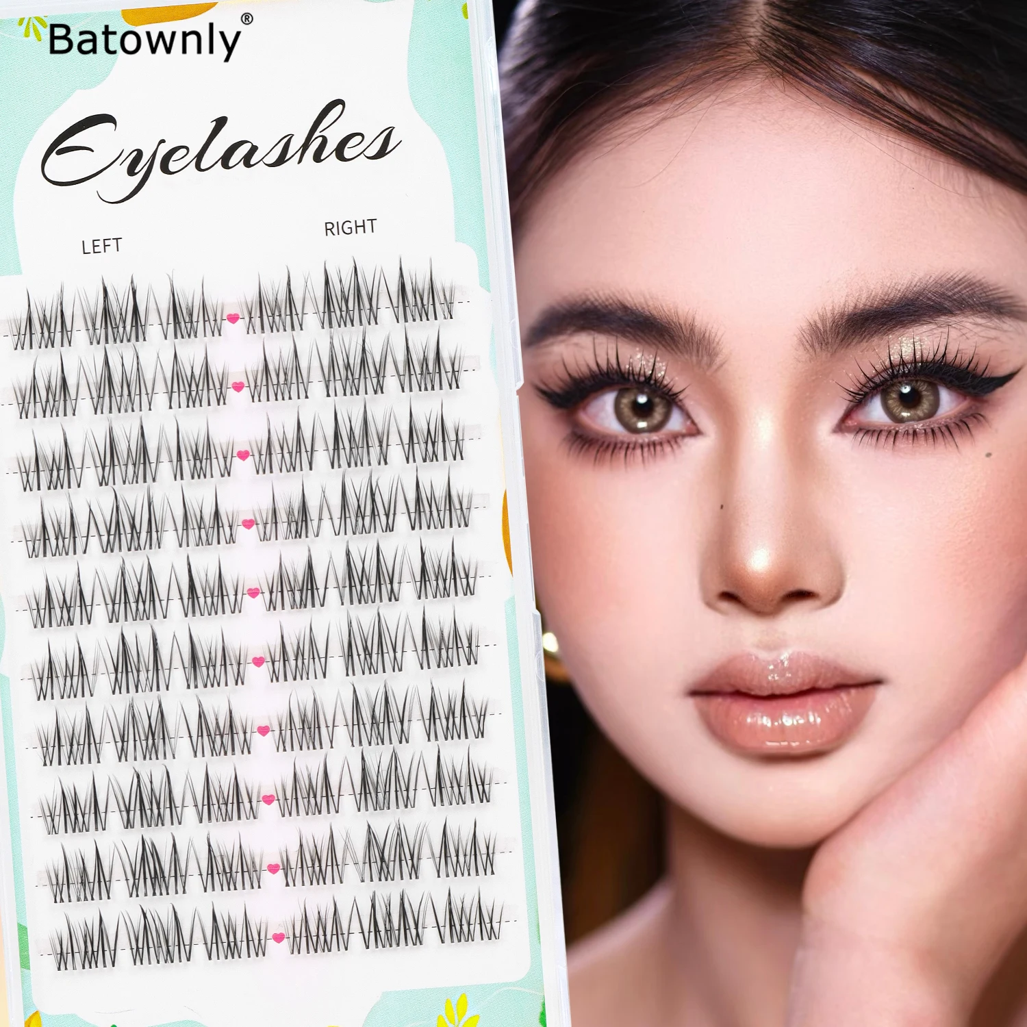 Eyelash Extension Japanese Style - Natural Eyelash Clusters 60pcs Lazy Trilogy