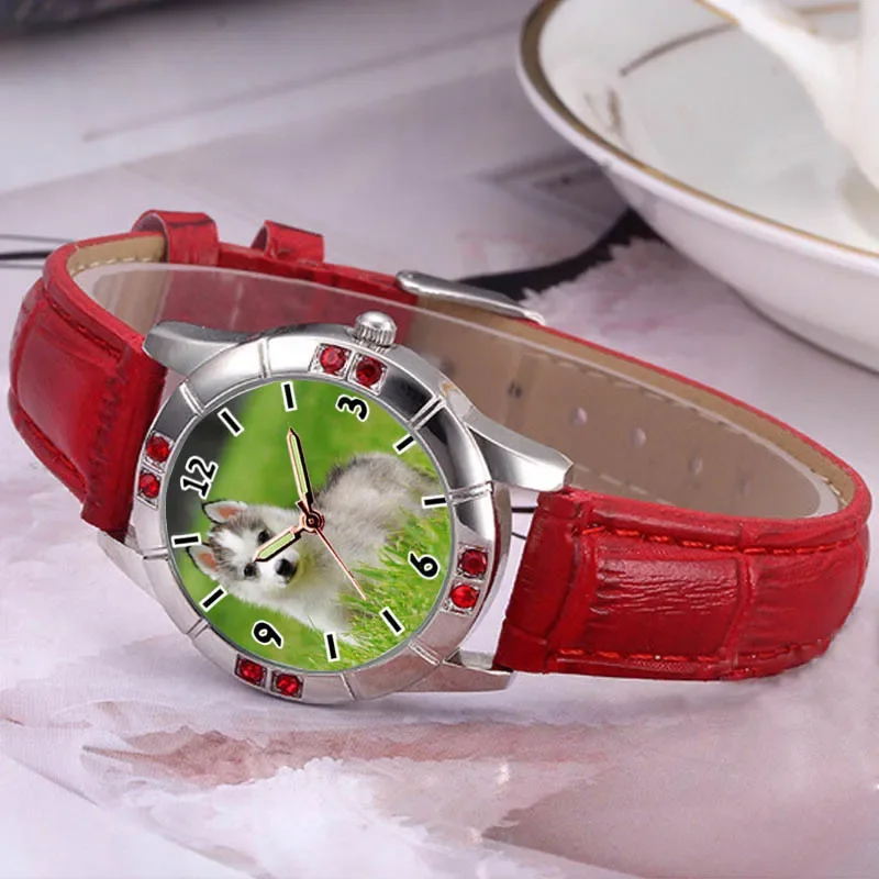 Reloj de cuarzo con imagen personalizada para mujer, accesorio con foto o texto impreso en la esfera del reloj, regalo especial de Navidad, A3333