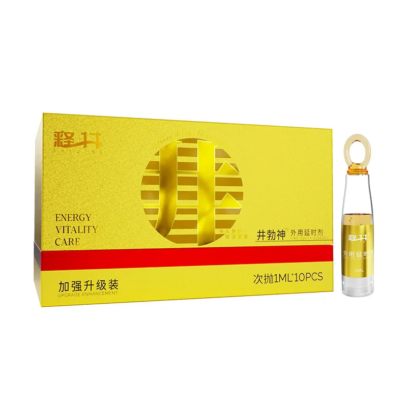 Men Delay Liquid Ampoules for External Use, Long Lasting Intimate Care, Fast Absorbing Herbal Formula, 10 x 1ml