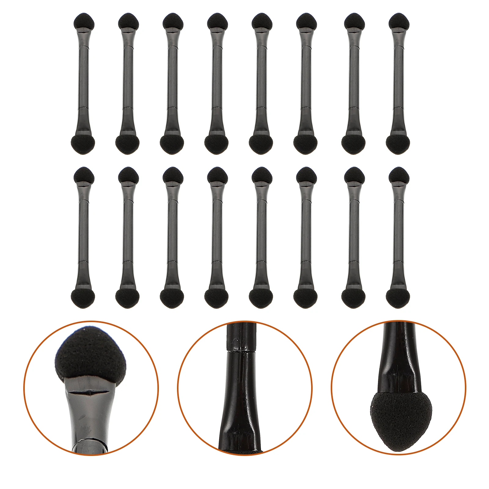 30 ชิ้นอายแชโดว์สติ๊กแปรงอายแชโดว์ฟองน้ำแท่งเครื่องมือแต่งหน้าคิ้วพลาสติกแปรงดับเบิ้ลเอนด์ผู้หญิงสำหรับด้าน