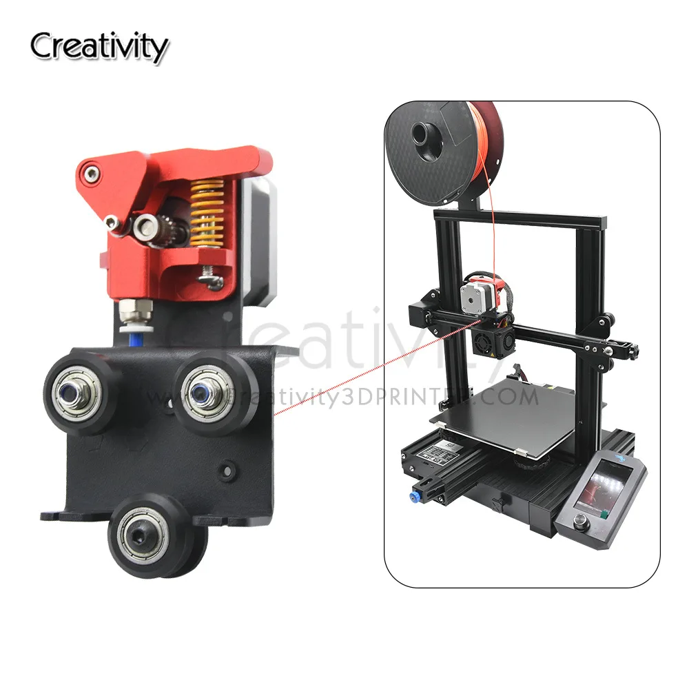 

Ender3 3D Printer Upgrade Direct dual gear Extruder Kit with Pulleys Direct Drive Plate for Ender3PRO Adapt Plate CR10 backplane