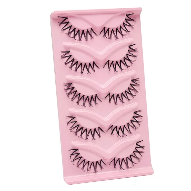 Clear-Bandธรรมชาติ-Lashes Wispy Cats-Eyeปลอมขนตาญี่ปุ่นคอสเพลย์ขนตาปลอมเส้นใยสังเคราะห์Wispyขนตาdropship