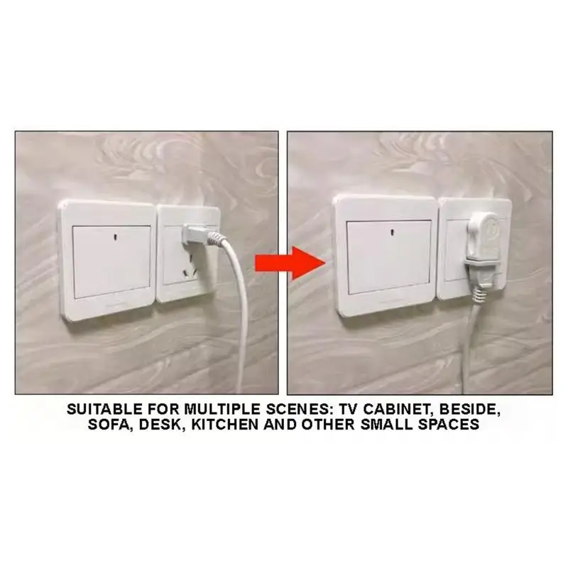 1Pc 2Pin 90 Angle Rotatable Power Socket Plug Adapter Foldable Travel Aadapters Power Converter Plug Electrical Socket