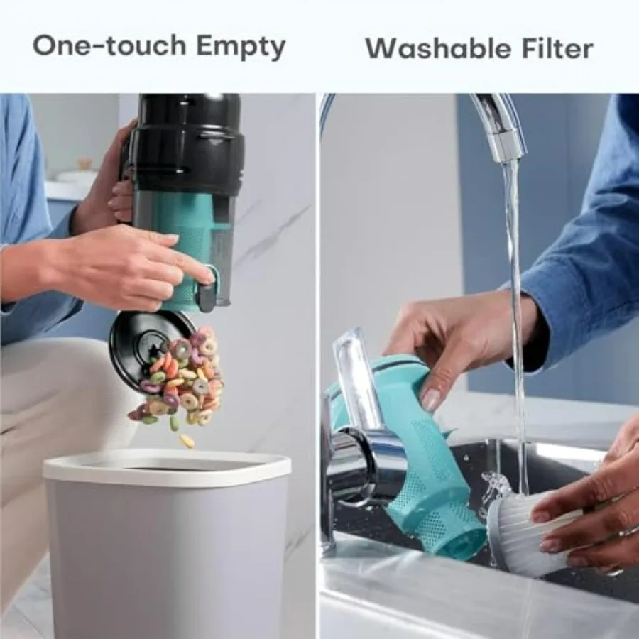 H9 Pro Handheld Vacuum Cleaner, Extra-Long Crevice Tool, 40AW/13kPa Surging Suction, LED- Display&Light, Up to 30 Mins Runtime,