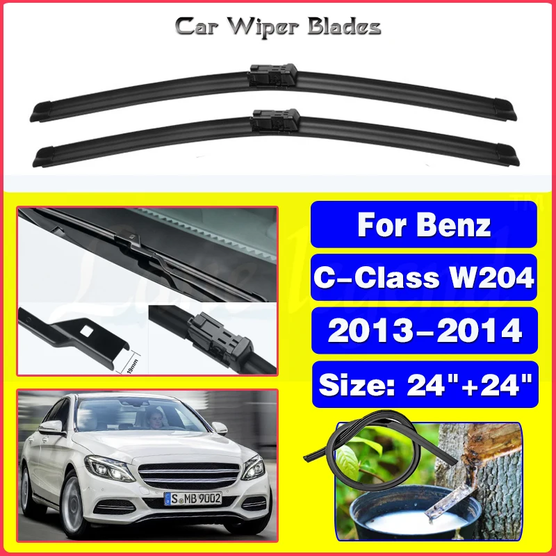 Wiper Front Wiper Blades For Mercedes-Benz C-Class W204 2013 2014 Windshield Windscreen Front Window 24