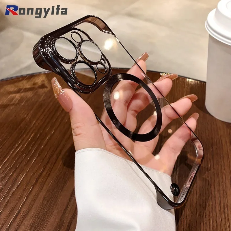 حافظة لهاتف سامسونج جالاكسي S24 S23 Plus S24 + S23 + Ultra S23 FE Note 20 Ultra 10 + 9 حافظة هاتف بسيطة بدون إطار غطاء خلفي شفاف