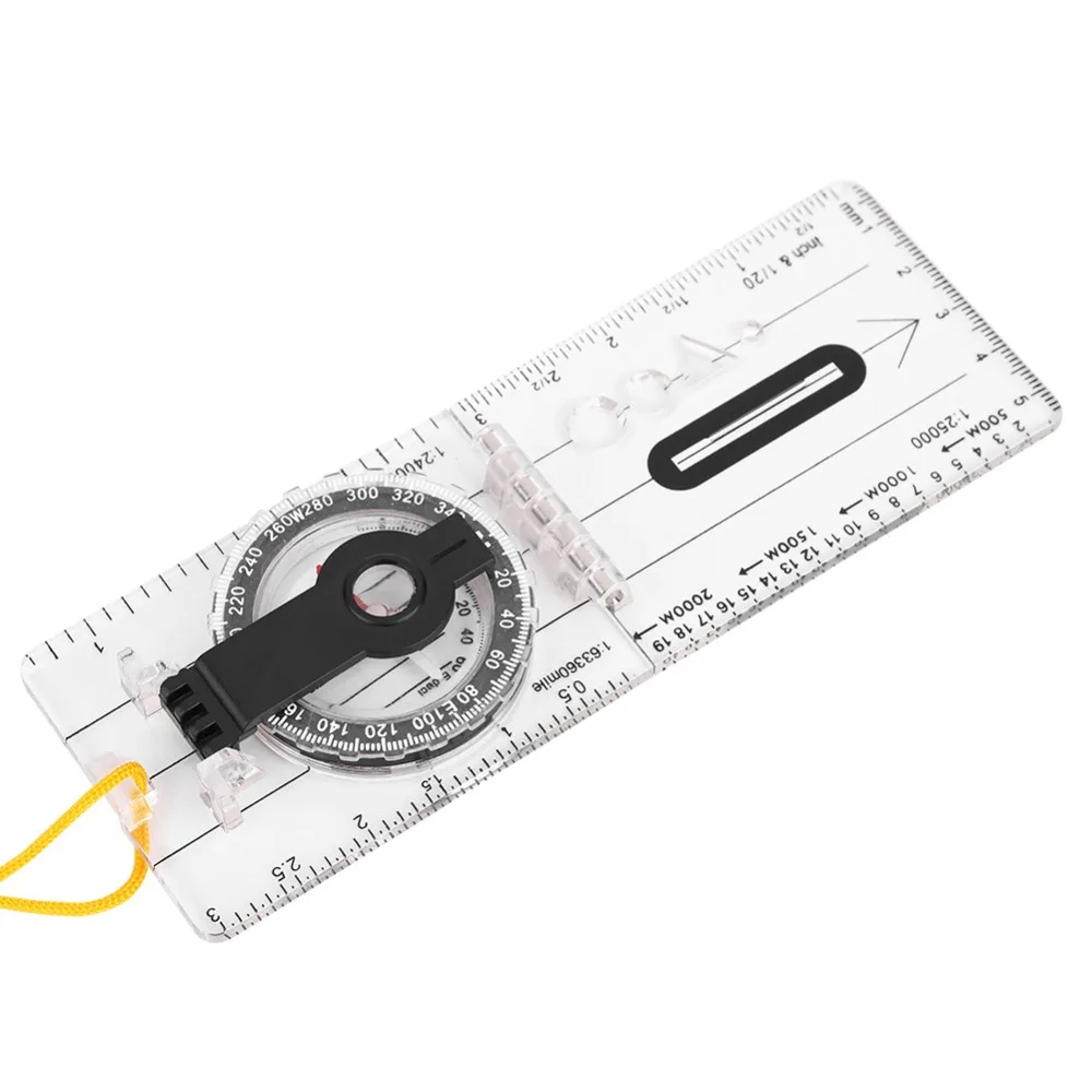 Durable Lightweight Orienteering Compass Transparent Ruler With Neck Strap Mapping Compass Navigation Compass Outdoor Navigation