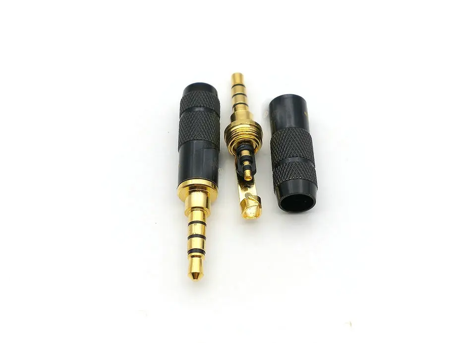 Conector de Audio de 4 polos para reparación de auriculares, Cable Jack, 100mm, 20 piezas/2,5 Uds.