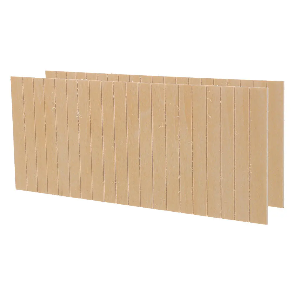 

2Pcs Wooden Miniature Wainscoting Panels for Dollhouse Interior Wall Decoration DIY Home Decor Realistic Elegant Cozy Living