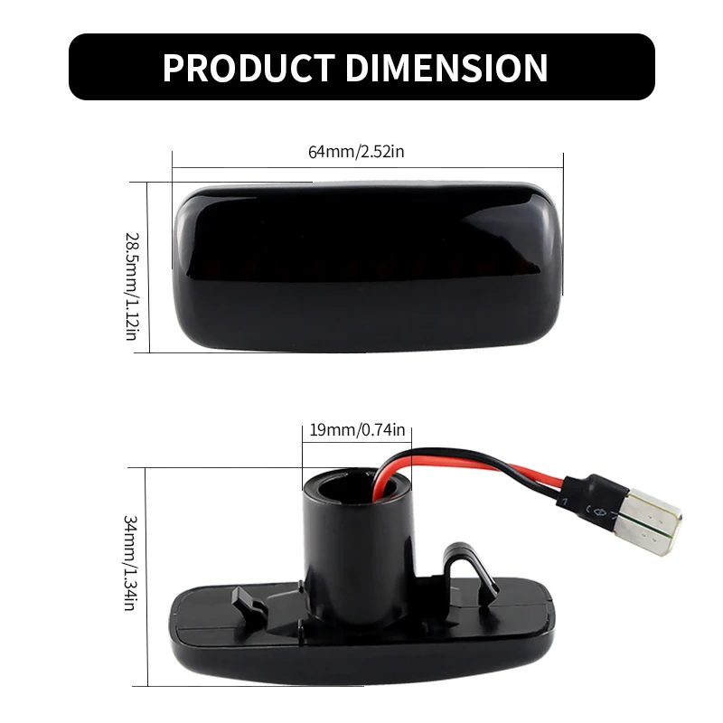 Dynamic LED Side Marker Lights Turn Signal Lamps For Jeep Compass Patriot Dodge Nitro Journey Acenger Fiat Freemont Chrysler 300