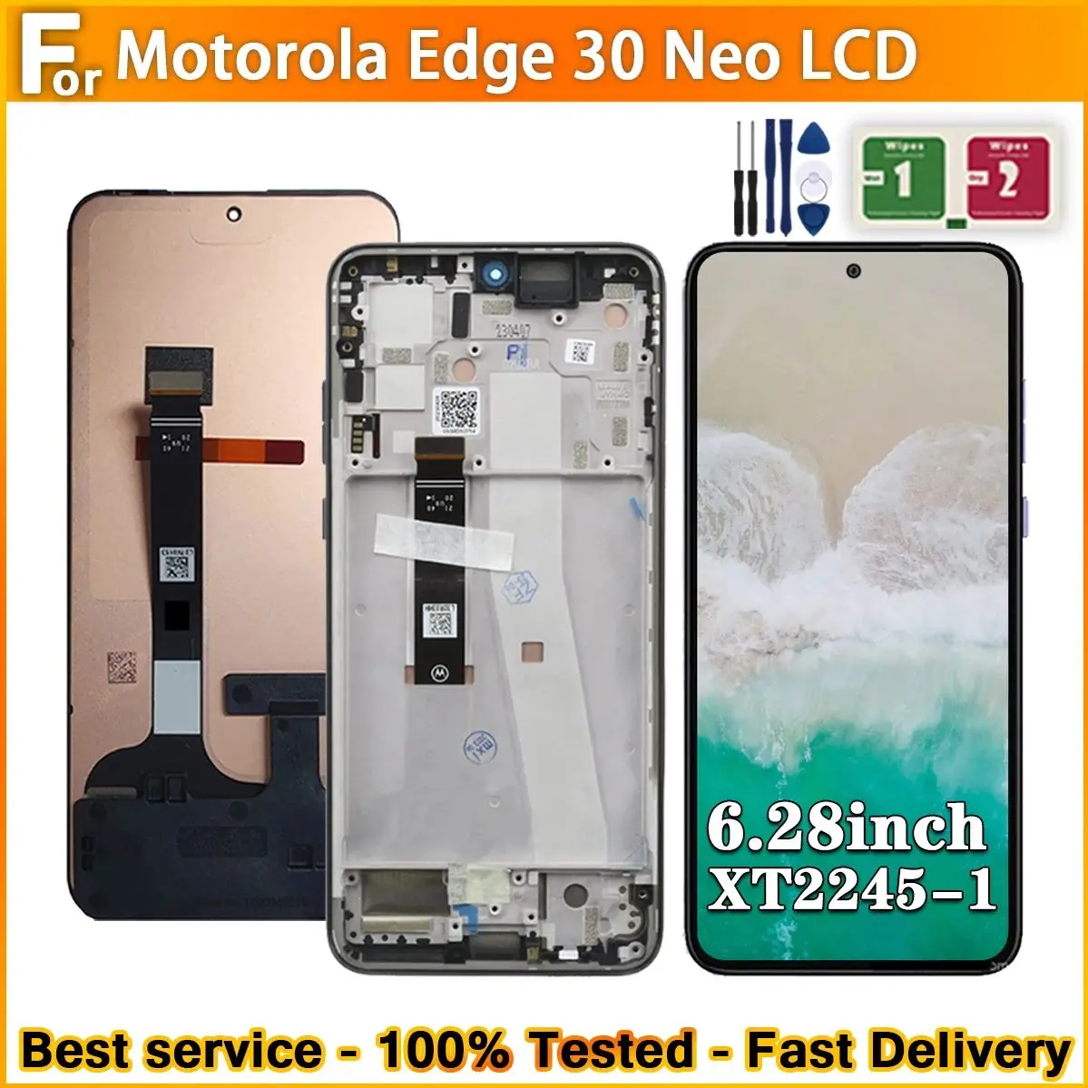 6.28\'\'Amoled For Motorola Edge 30 Neo XT2245-1 Display LCD Touch Screen Digitizer Assembly Replacement Parts For Moto Edge 30Neo