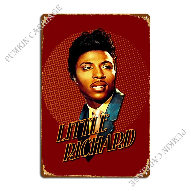 Young Little Richard Metal Plaque Poster Club Bar Decoration Custom Retro Tin Sign Poster