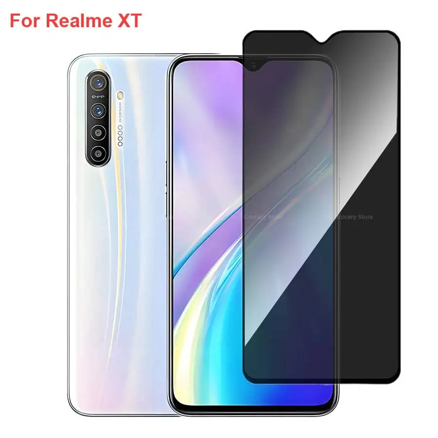 

RMX1921 Anti Spy Privacy Tempered Glass Protector Compatible For XT Realme Full Cover Screen Phone Film