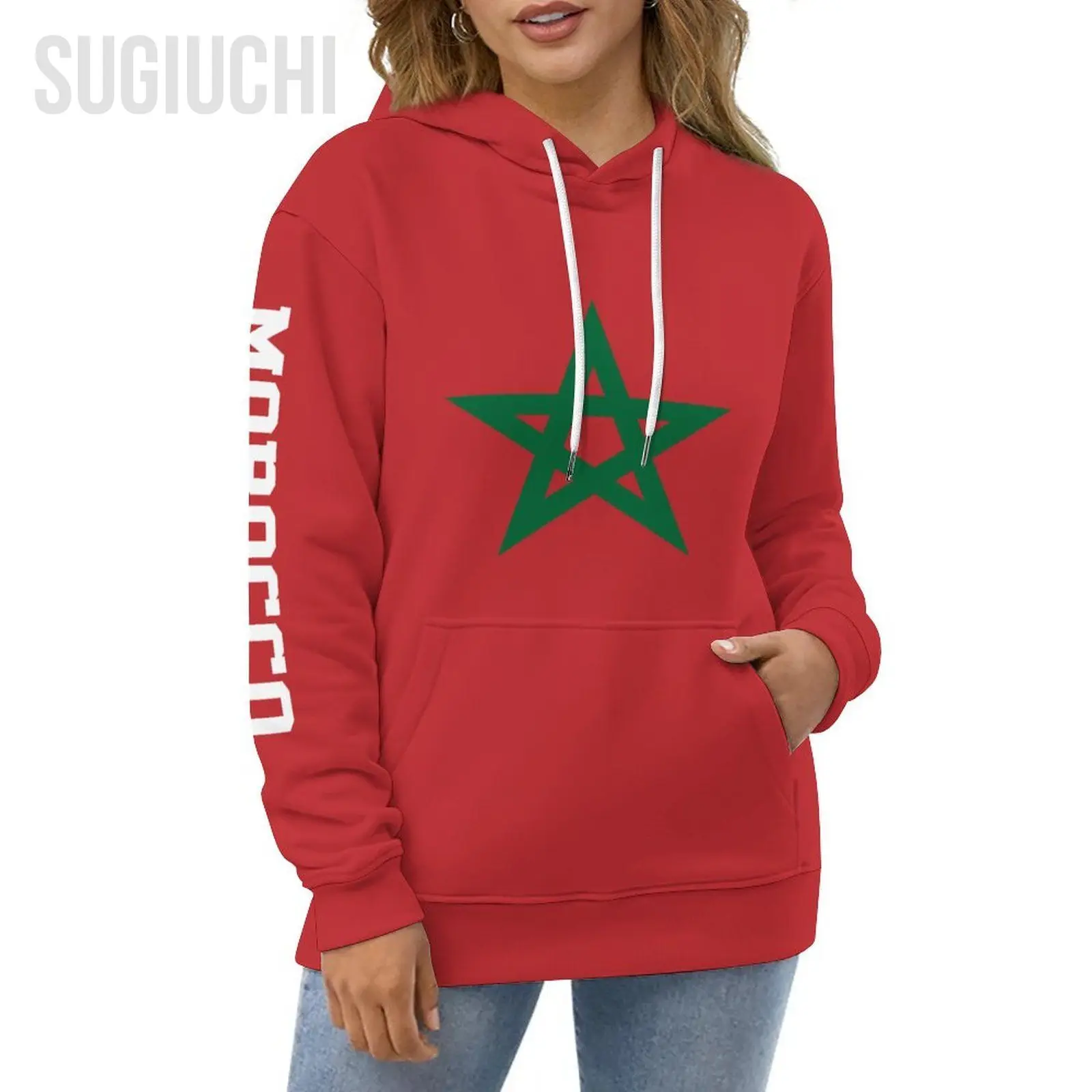 Unisex 3D Hoodie Morocco Flag Men Women Polyester Harajuku Sweatshirt Pullover Hoodies Casual Cool