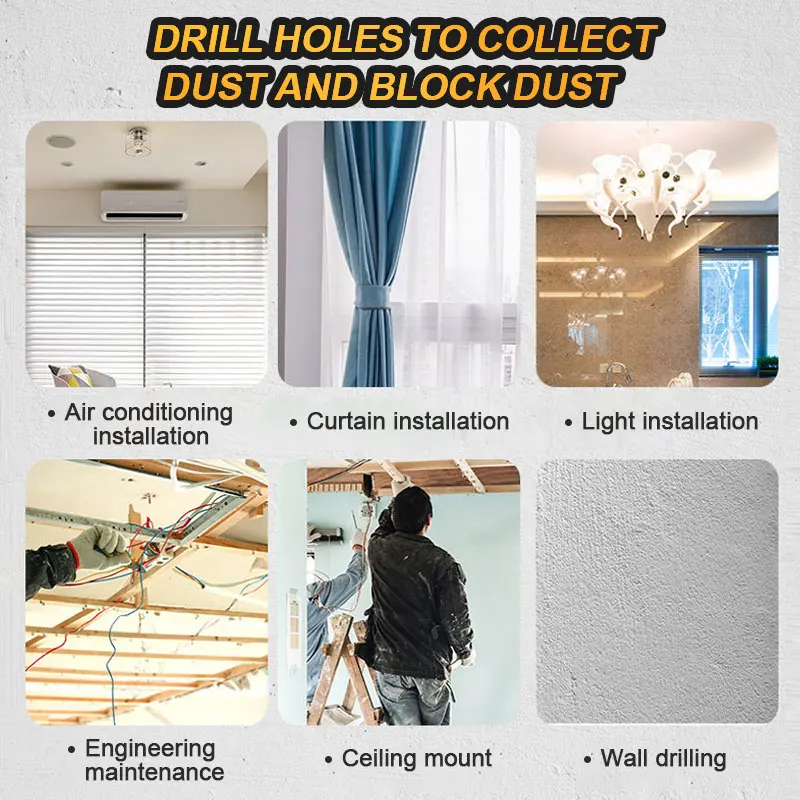 電気ドリル,衝撃,ドリル,集塵機,電動工具アクセサリー,4つのゴムパッド付き