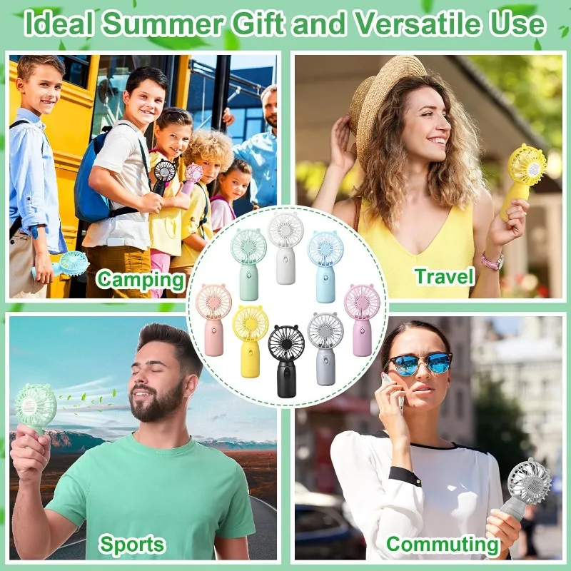 80 Pcs Mini Portable Fans Bulk Handheld Battery Operated Fan with Lanyard for Makeup Eyelash, Cooling Lightweight Pocket Persona