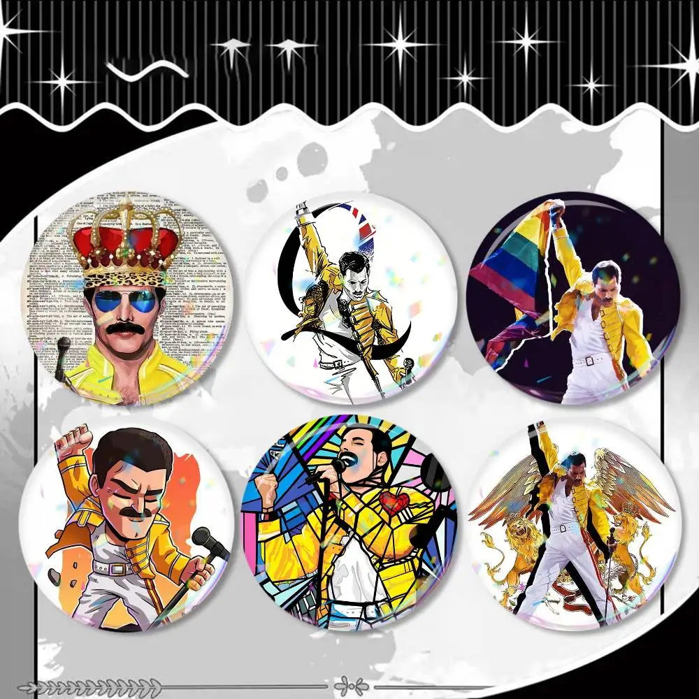 

Freddie Mercury Bohemian Laser Badge Applicable For Backpack Clothes Hats Decor Creative Accessories