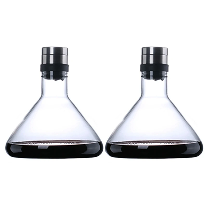 

2X Red Wine Rapid Decanter, Wine Breathing Carafe, Home Wine Dispenser, Red Wine Mouth Carafe