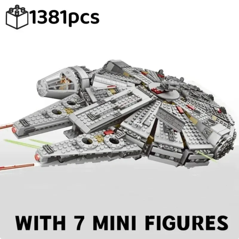 In Voorraad 1381 Stuks Space Millennium War Ship Ruimtevaartuig Set Falcon Alien MINI 75105 Figuur Model Bouwstenen Bricks Speelgoed gift