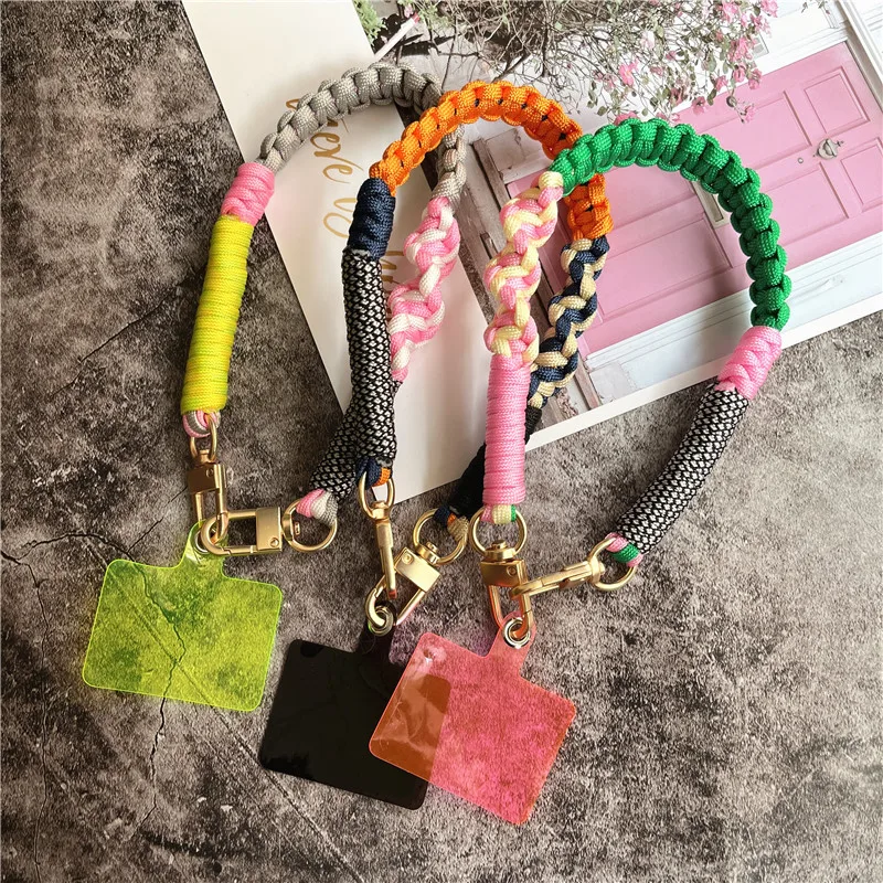 Phone Charm Handmade Lanyard Gold Metal Keychain on the Phone Strap Portable Rope Hang Mobile Phone Lanyard Luxury Bag Body Kit image 2