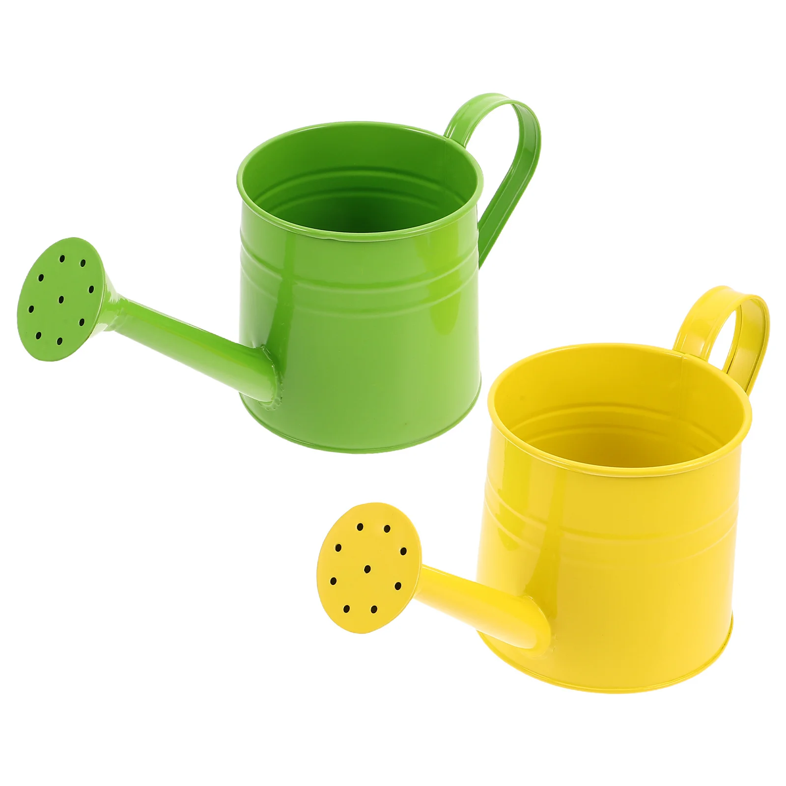 

2Pcs Metal Garden Watering Can Candy Color Iron Floral Bucket Indoor Outdoor Watering Jug Flower Container Vase