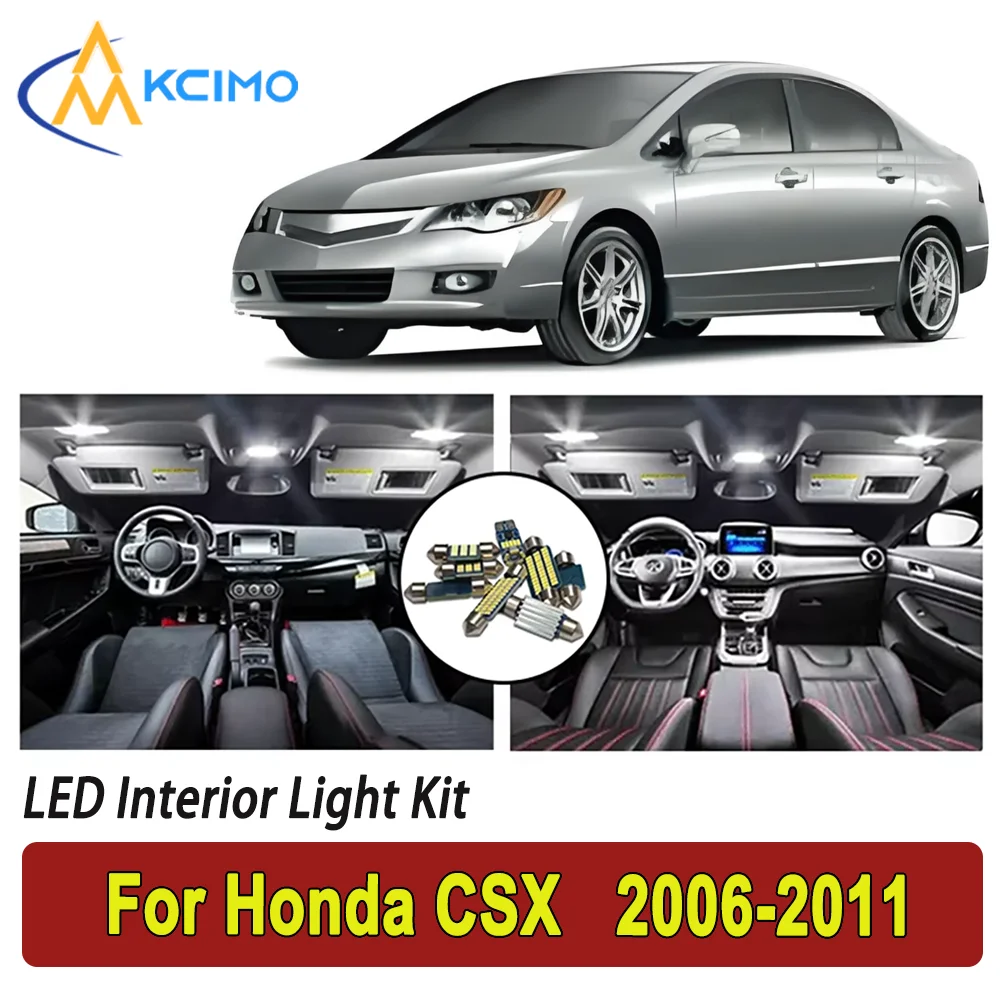 

New Light Bulb For Honda CSX (2006-2011) Premium Bright LED Interior Dome Map Trunk Light Kit Car Led Lamps Canbus Car LED Light